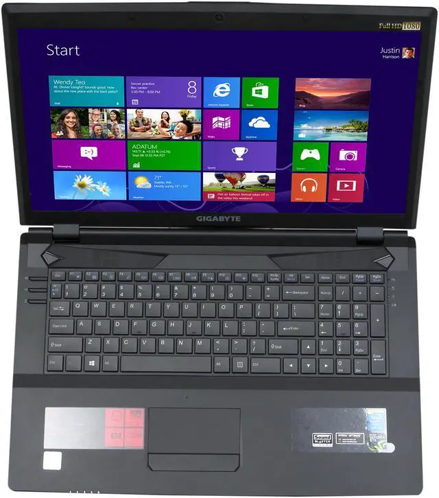 Alt view image 6 of 8 - GIGABYTE - 17.3" NVIDIA GeForce GTX 765M - Intel Core i7-4700MQ - 12GB Memory - - Windows 8 - Gaming Laptop - (P27K-CF1 )
