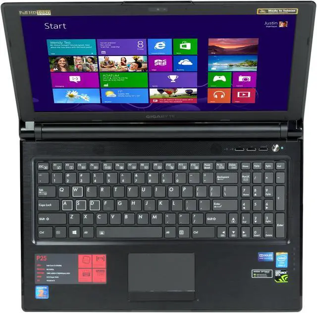 Alt view image 6 of 8 - GIGABYTE Laptop Intel Core i7-4700MQ 8GB Memory 1TB HDD 128 GB SSD NVIDIA GeForce GTX 770M 15.6" Windows 8 P25W-CF4