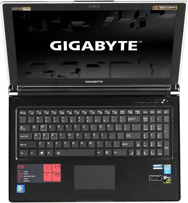 Alt view image 6 of 8 - GIGABYTE - 15.6" NVIDIA GeForce GTX 870M - Intel Core i7-4810MQ  - 8GB Memory - 128 GB SSD - Windows 8.1 - Gaming Laptop - IPS (P25Wv2-CF5 )