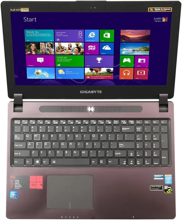 Alt view image 6 of 8 - GIGABYTE - 15.6" NVIDIA GeForce GTX 870M - Intel Core i7-4710HQ  - 8GB Memory - - Windows 8.1 64-Bit - Gaming Laptop - (P35Wv2-CF5 )