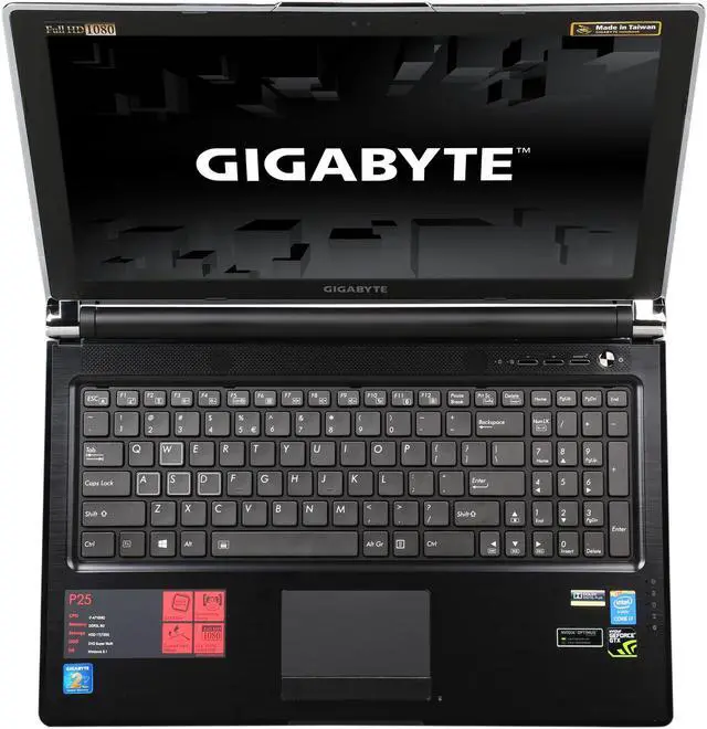 Alt view image 6 of 8 - GIGABYTE - 15.6" NVIDIA GeForce GTX 870M - Intel Core i7-4710MQ - 8GB Memory - - Windows 8.1 64-Bit - Gaming Laptop - (P25Wv2-SP2 )