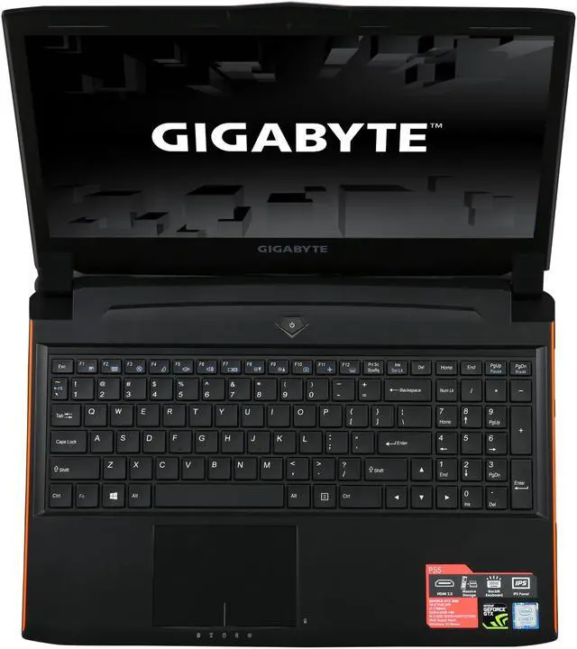 Alt view image 16 of 17 - GIGABYTE P55 P55Wv7-KL3 15.6" FHD IPS 7th Gen Intel Core i7  7700HQ (2.80 GHz) NVIDIA GeForce GTX 1060 16 GB Memory 256 GB SSD 1 TB HDD Windows 10 Home 64-Bit Gaming Laptop