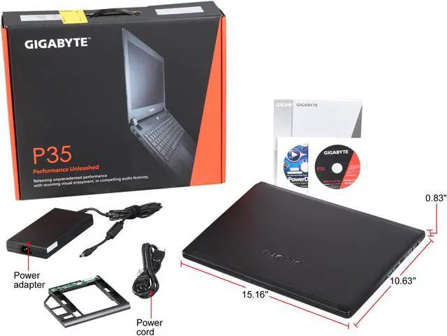 Alt view image 8 of 8 - GIGABYTE P35XV6-PC3 15.6" Intel Core i7 6th Gen 6700HQ (2.60 GHz) NVIDIA GeForce GTX 1070 16 GB Memory 256 GB M.2 SATA SSD 1 TB HDD Windows 10 Home 64-Bit Gaming Laptop ONLY @ NEWEGG