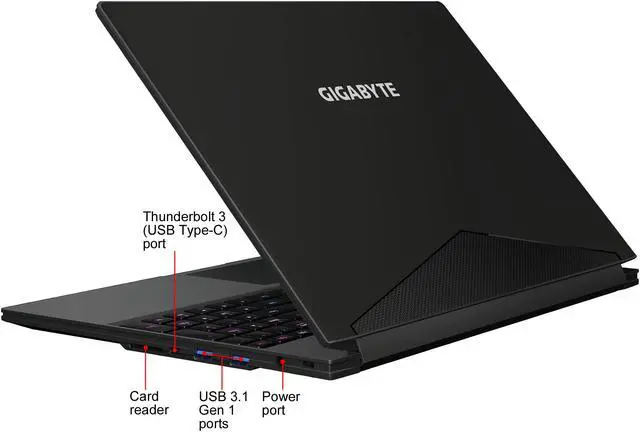 Alt view image 16 of 17 - GIGABYTE AERO 15-X9-RT5P Core i7-8750H NVIDIA GeForce RTX 2070 16 GB Memory 1 TB Intel SSD Win10 Pro 15.6" FHD LG IPS 144 Hz Gaming Laptop