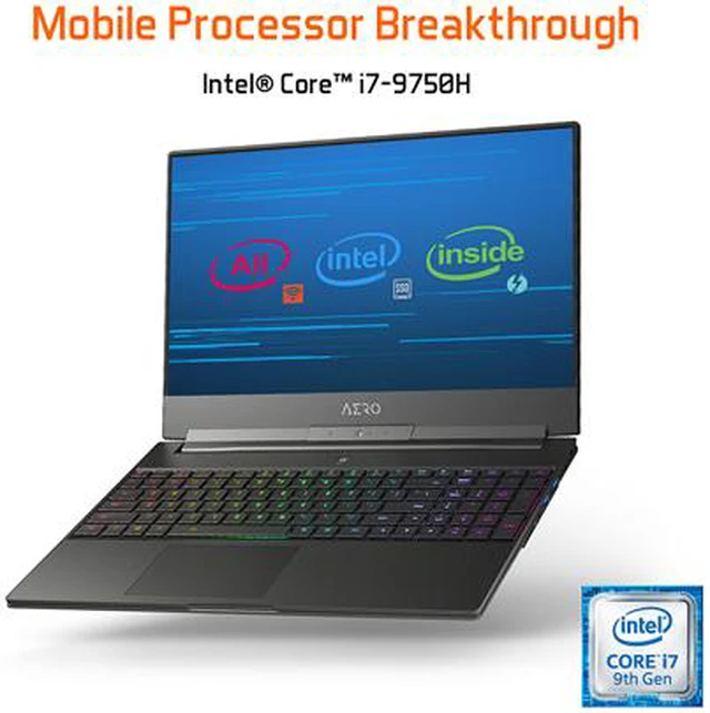 Alt view image 5 of 11 - GIGABYTE - 15.6" 4K / UHD 60 Hz - Intel Core i7-9750H - GeForce RTX 2070 Max-Q - 32GB Memory DDR4 2666 - 1TB SSD - Windows 10 Pro 64-bit ()