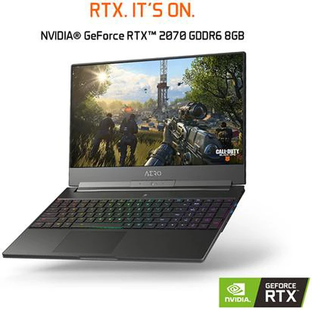 Alt view image 11 of 11 - GIGABYTE - 15.6" 4K / UHD 60 Hz - Intel Core i7-9750H - GeForce RTX 2070 Max-Q - 32GB Memory DDR4 2666 - 1TB SSD - Windows 10 Pro 64-bit ()