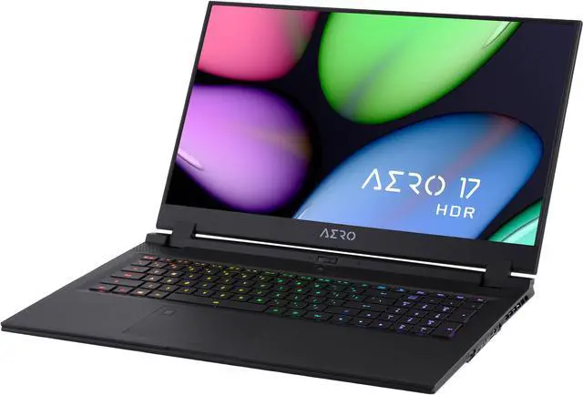 Main image of GIGABYTE AERO 17 HDR YB-9US4750SP, 17.3" Gaming Laptop, Intel Core i9-10980HK, RTX 2080 Super Max-Q, 64 GB Memory, 1 TB SSD