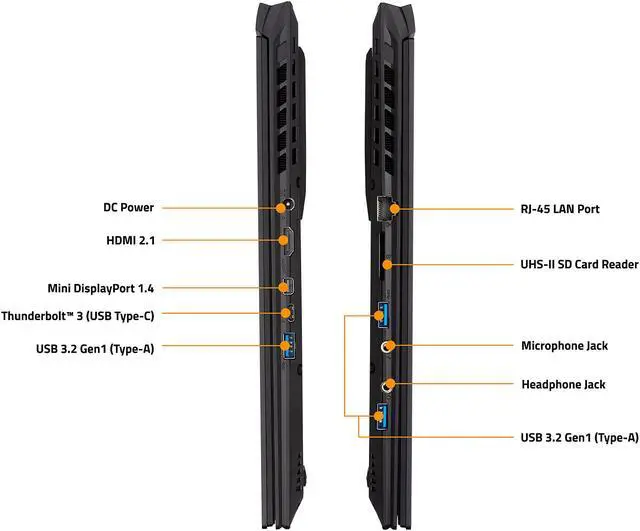 Alt view image 13 of 13 - GIGABYTE AERO 17 HDR YD - 17.3" UHD 4K IPS Anti-Glare, Intel Core i9, NVIDIA GeForce RTX 3080 Laptop GPU 16GB GDDR6, 32GB RAM, 512GB SSD + 1TB SSD, Win10 Pro, Creator Laptop (AERO 17 HDR YD-94US548SP)