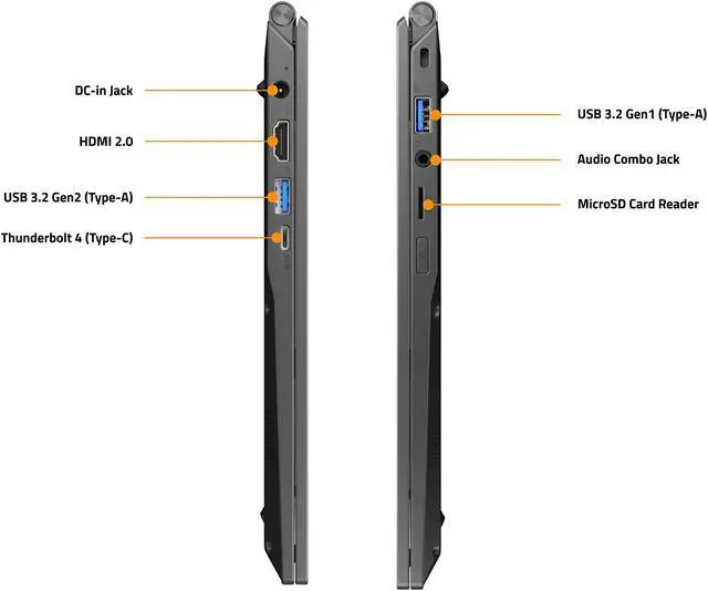 Alt view image 8 of 12 - GIGABYTE U4 UD - 14.0" Thin Bezel FHD IPS-Level i7-1195G7 Intel Iris Xe Graphics 512 GB PCIe SSD Win 10 Home Laptop (U4 UD-70US823SH)