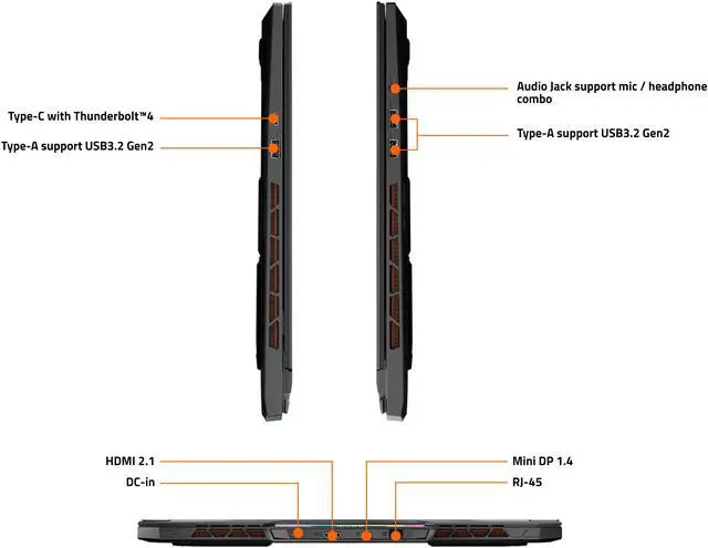 Alt view image 13 of 13 - Aorus 17X Series - 17.3'' GeForce RTX 4090 Laptop GPU - Intel Core i9-14900HX  - 32GB Memory - 2 TB PCIe SSD - Windows 11 Home 64-bit - Gaming Laptop - 240 Hz IPS (17X AZG-65US665SH )