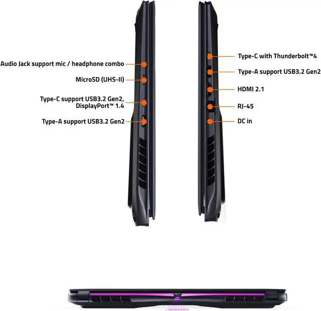 Alt view image 11 of 12 - Aorus 16X Series - 16" GeForce RTX 4060 Laptop GPU - Intel Core i7-14650HX  - 32GB Memory - 1 TB PCIe SSD - Windows 11 Home 64-bit - Gaming Laptop - 165 Hz IPS (16X AKG-53USC64SH )