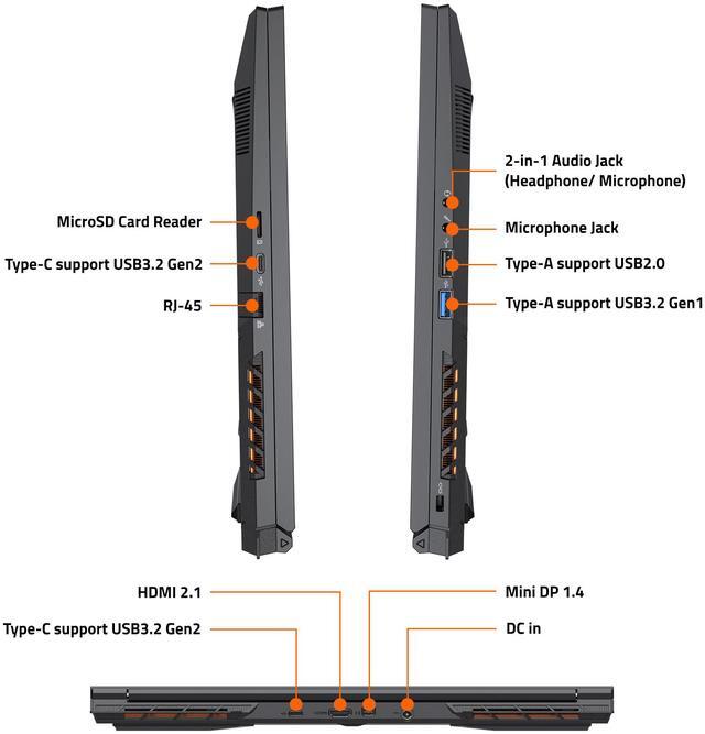 Alt view image 11 of 11 - GIGABYTE G6 Series - 16" GeForce RTX 4050 Laptop GPU - Intel Core i7-13620H  - 16GB Memory - 1 TB PCIe SSD - Windows 11 Home 64-bit - Gaming Laptop - 165 Hz IPS (G6 MF-H2US854KH )
