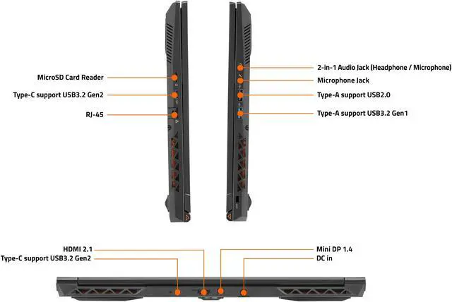 Alt view image 11 of 11 - GIGABYTE G5 Series - 15.6'' GeForce RTX 4050 Laptop GPU - Intel Core i7-13620H - 16GB Memory - 1TB PCIe SSD - Windows 11 Home 64-bit - Gaming Laptop - 144 Hz IPS (G5 MF5-H2US354KH )