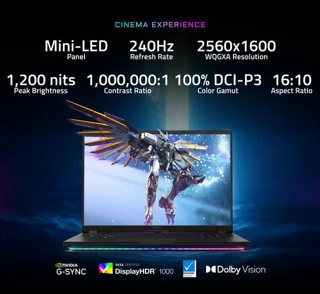 Alt view image 14 of 20 - GIGABYTE - AORUS MASTER 18 Gaming Laptop - 240Hz 2560x1600 Mini-LED - NVIDIA GeForce RTX 5080 - Intel Core Ultra 9 275HX - 2TB SSD with 32GB DDR5 RAM - Windows 11 Home AD(AORUS MASTER 18 BYHC5USD65SH)