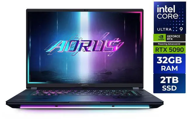 Main image of GIGABYTE AORUS MASTER 16 Gaming Laptop - 240Hz 2560x1600 OLED - NVIDIA GeForce RTX 5090 - Intel Core Ultra 9 275HX - 2TB SSD with 32GB DDR5 RAM - Windows 11 Home AD