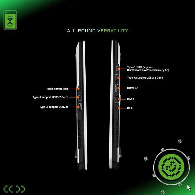 Alt view image 15 of 17 - GIGABYTE AERO X16; Copilot+ PC - 165Hz 2560x1600 WQXGA - NVIDIA GeForce RTX 5070 - AMD Ryzen AI 7 350 - 1TB SSD with 16GB DDR5 RAM - Windows 11 Home - Lunar White (GIGABYTE AERO X16 1WH93USC94DH)