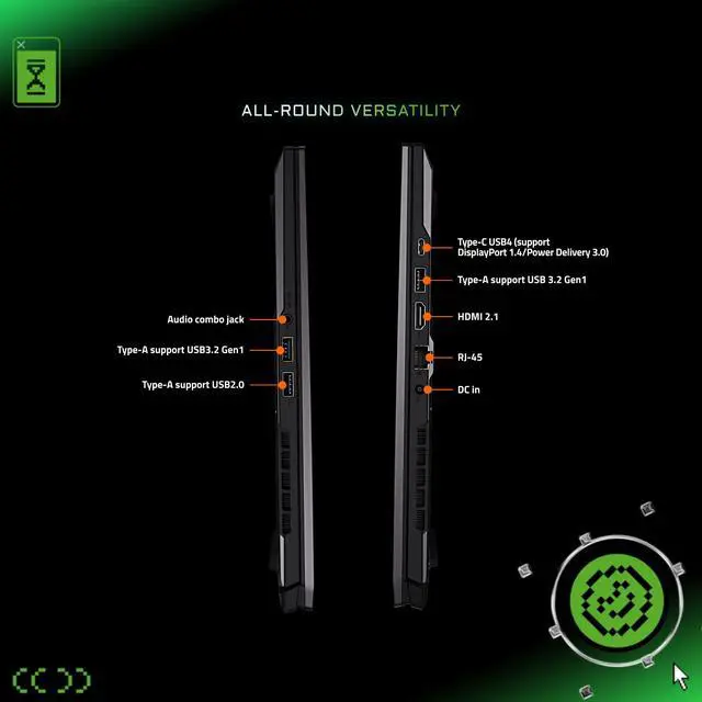 Alt view image 12 of 20 - GIGABYTE AERO X16; Copilot+ PC - 165Hz 2560x1600 WQXGA - NVIDIA GeForce RTX 5060 - AMD Ryzen AI 7 350 - 1TB SSD with 16GB DDR5 RAM - Windows 11 Home - Space Gray