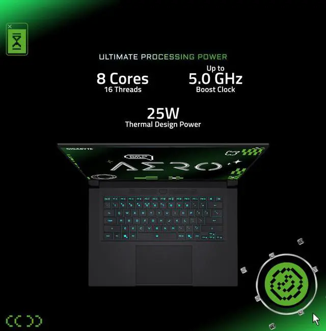 Alt view image 14 of 20 - GIGABYTE AERO X16; Copilot+ PC - 165Hz 2560x1600 WQXGA - NVIDIA GeForce RTX 5060 - AMD Ryzen AI 7 350 - 1TB SSD with 16GB DDR5 RAM - Windows 11 Home - Space Gray