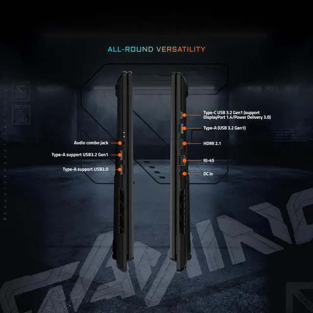 Alt view image 12 of 16 - GIGABYTE GAMING A16 Gaming Laptop - 165Hz 1920x1200 WUXGA - NVIDIA GeForce RTX 5070 - Intel i7-13620H - 1TB SSD with 16GB DDR5 RAM - Windows 11 Home AD
