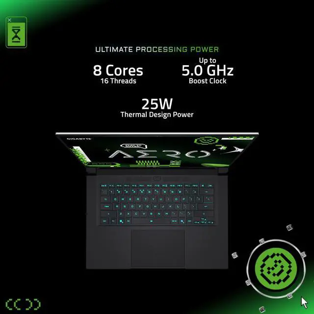 Alt view image 4 of 19 - GIGABYTE AERO X16; Copilot+ PC - 165Hz 2560x1600 WQXGA - NVIDIA GeForce RTX 5050 - AMD Ryzen AI 7 350 - 1TB SSD with 16GB DDR5 RAM - Windows 11 Home - Space Gray