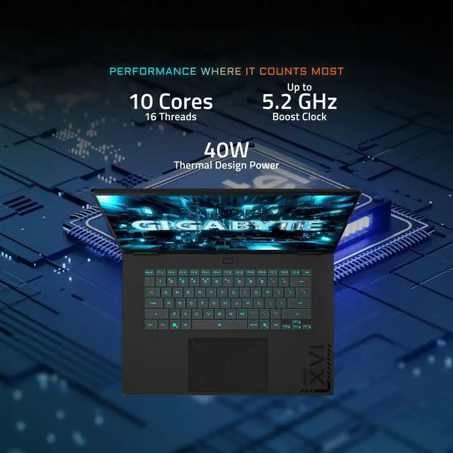 Alt view image 14 of 19 - GIGABYTE - GAMING A16 PRO Gaming Laptop - 165Hz 2560x1600 WQXGA - NVIDIA GeForce RTX 5080 - Intel Core 7 240H - 1TB SSD with 32GB LPDDR5X RAM - Windows 11 Home (GAMING A16 PRO DYHG5USCC4SH)
