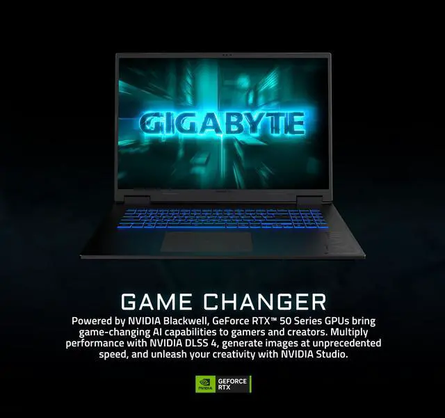 Alt view image 18 of 19 - GIGABYTE GAMING A18 Gaming Laptop - 165Hz 2560x1600 WQXGA - NVIDIA GeForce RTX 5070 - AMD Ryzen 7 260 - 1TB SSD with 32GB DDR5 RAM - Windows 11 Home - Black Steel (3WHK3USC64SH)