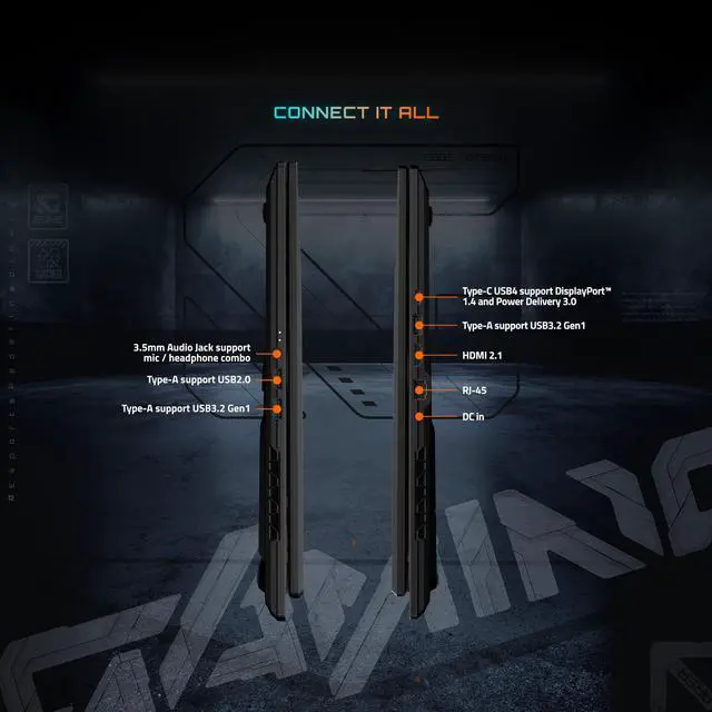 Alt view image 19 of 19 - GIGABYTE GAMING A18 Gaming Laptop - 165Hz 2560x1600 WQXGA - NVIDIA GeForce RTX 5060 - AMD Ryzen 7 260 - 1TB SSD with 32GB DDR5 RAM - Windows 11 Home - Black Steel (3VHK3USC64SH)