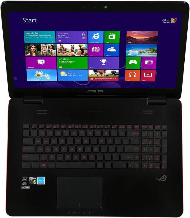 Alt view image 6 of 8 - ASUS - 17.3" NVIDIA GeForce GTX 960M - Intel Core i7-4720HQ  - 8GB Memory - - Windows 8.1 64-Bit - Gaming Laptop - (G771JW-BSI7N04 )