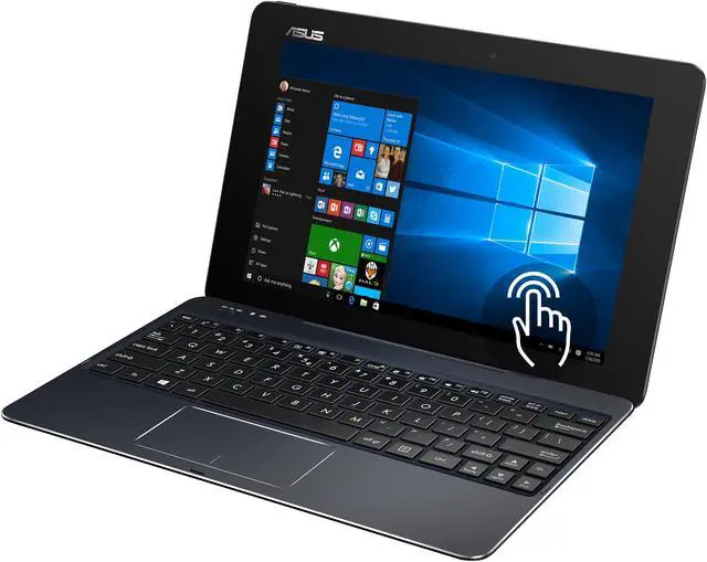 Main image of ASUS Transformer Book T100CHI-C1-BK(WX) Intel Atom Z3775F (1.46 GHz) 2 GB Memory 64 GB eMMC 10.1" Touchscreen 1920 x 1080 2-in-1 Laptop Windows 10 Home 32-Bit
