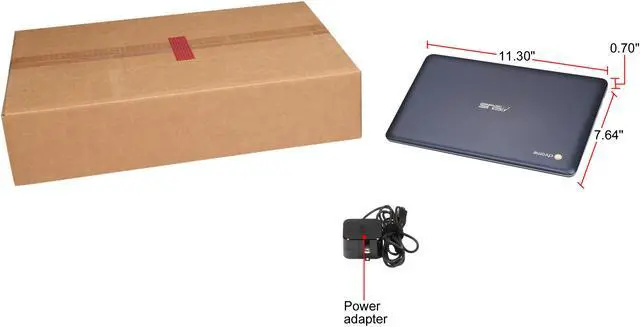 Alt view image 8 of 8 - ASUS Chromebook Chromebook RK3288C (1.80 GHz) 4 GB LPDDR3 Memory 16 GB eMMC SSD 11.6" Chrome OS C201PA-DS02