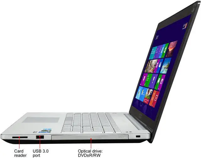 Alt view image 2 of 8 - ASUS - 15.6" NVIDIA GeForce GTX 950M - Intel Core i7-4720HQ - 8GB Memory - - Windows 8.1 64-Bit - Laptop - IPS (N550JX-DS71T )