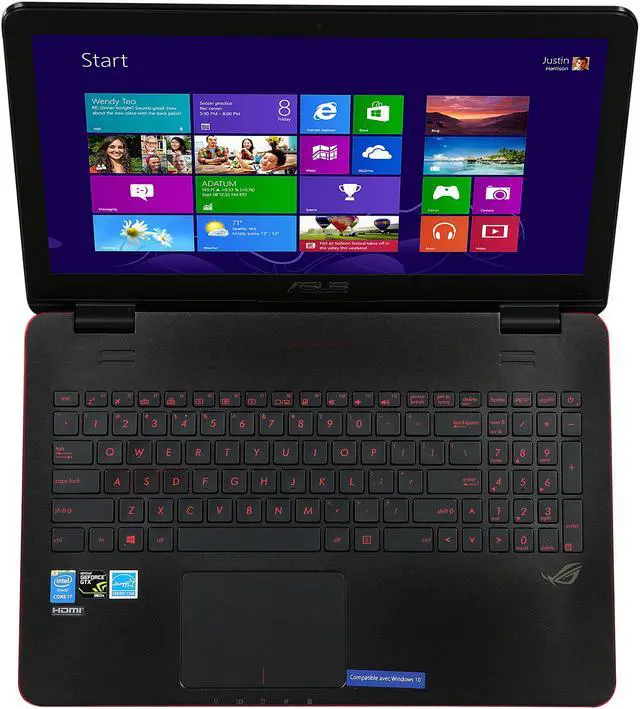Alt view image 6 of 8 - ASUS - 15.6" NVIDIA GeForce GTX 960M - Intel Core i7-4720HQ  - 8GB Memory - - Windows 8.1 64-Bit - Gaming Laptop - (G551JW-DS71-CA )