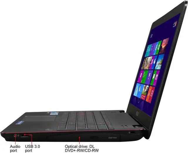 Alt view image 2 of 8 - ASUS - 15.6" NVIDIA GeForce GTX 960M - Intel Core i7-4720HQ  - 8GB Memory - - Windows 8.1 64-Bit - Gaming Laptop - (G551JW-DS71-CA )
