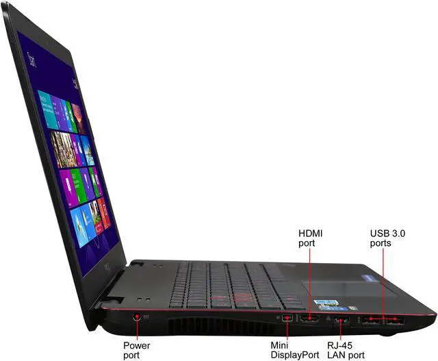 Alt view image 4 of 8 - ASUS - 15.6" NVIDIA GeForce GTX 960M - Intel Core i7-4720HQ  - 8GB Memory - - Windows 8.1 64-Bit - Gaming Laptop - (G551JW-DS71-CA )