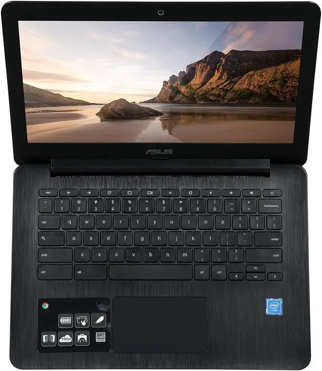 Alt view image 6 of 8 - ASUS C300 Chromebook C300SA-DH02 Compact 13.3 Inch (Intel Celeron, 4 GB, 16 GB eMMC, Black)