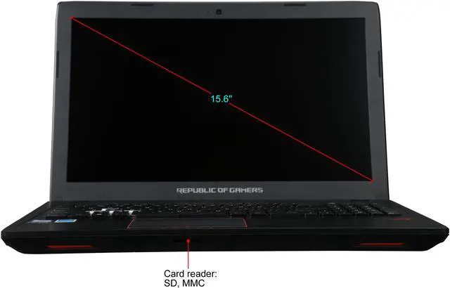 Alt view image 5 of 8 - ASUS ROG GL553VD-DS71 Laptop Intel Core i7-7700HQ (2.80 GHz) 16 GB Memory 1 TB HDD NVIDIA GeForce GTX 1050 4 GB GDDR5 15.6" Windows 10 Home 64-Bit