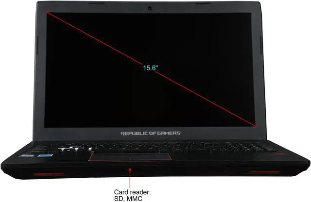Alt view image 6 of 8 - ASUS ROG - 15.6" GeForce GTX 1050 Ti - Intel Core i7-7700HQ  - 16GB Memory - 256 GB SSD - Windows 10 Home 64-Bit - Gaming Laptop - (GL553VE-DS74 )