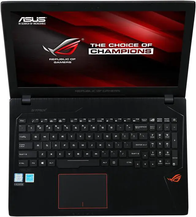 Alt view image 7 of 8 - ASUS ROG - 15.6" GeForce GTX 1050 Ti - Intel Core i7-7700HQ  - 16GB Memory - 256 GB SSD - Windows 10 Home 64-Bit - Gaming Laptop - (GL553VE-DS74 )