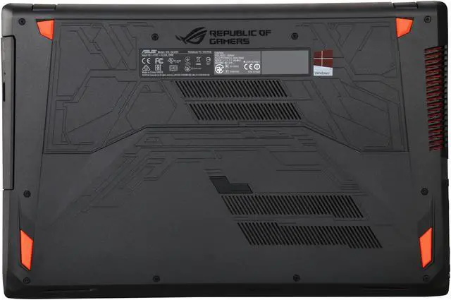 Alt view image 8 of 8 - ASUS ROG - 15.6" GeForce GTX 1050 Ti - Intel Core i7-7700HQ  - 16GB Memory - 256 GB SSD - Windows 10 Home 64-Bit - Gaming Laptop - (GL553VE-DS74 )