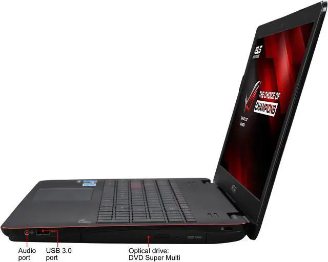 Alt view image 2 of 8 - ASUS ROG - 15.6" NVIDIA GeForce GTX 960M - Intel Core i7-4720HQ  - 8GB Memory - - Windows 10 Home 64-Bit - Gaming Laptop - (GL551JW-WH71(WX) )
