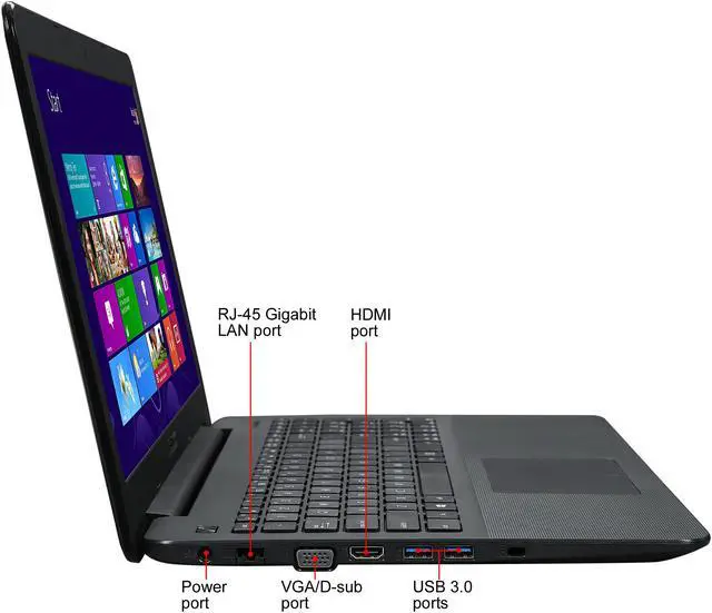 Alt view image 4 of 8 - ASUS Laptop Intel Core i5-5200U 8GB Memory 500GB HDD Intel HD Graphics 5500 15.6" Non-Touch Screen Windows 8.1 64-Bit F554L
