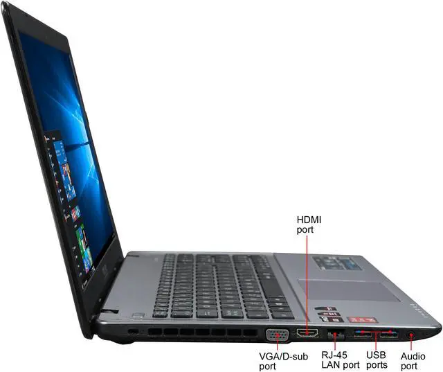 Alt view image 4 of 8 - ASUS Laptop AMD A10-7400P 8GB Memory 1TB HDD Integrated Graphics 15.6" Non-Touch Screen Windows 10 X550ZA-RH10-CB