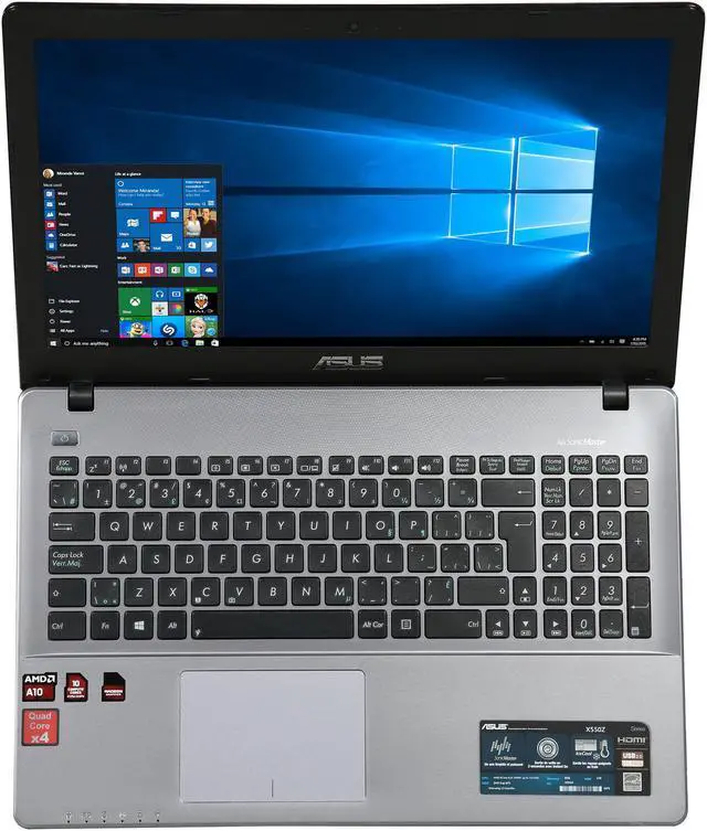 Alt view image 6 of 8 - ASUS Laptop AMD A10-7400P 8GB Memory 1TB HDD Integrated Graphics 15.6" Non-Touch Screen Windows 10 X550ZA-RH10-CB