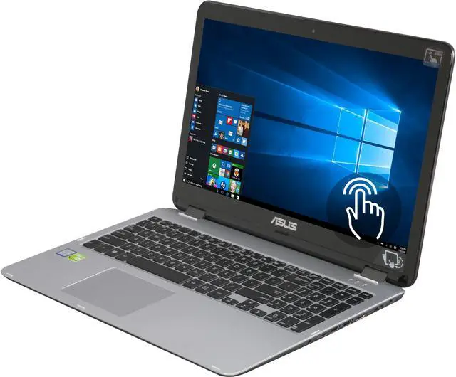Alt view image 4 of 10 - ASUS VivoBook Flip Signature Edition TP501UQ-UB71T Intel Core i7 6th Gen 6500U (2.50 GHz) 12 GB Memory 1 TB HDD NVIDIA GeForce 940MX 15.6" Touchscreen 1920 x 1080 2-in-1 Laptop Windows 10 Home 64-Bit