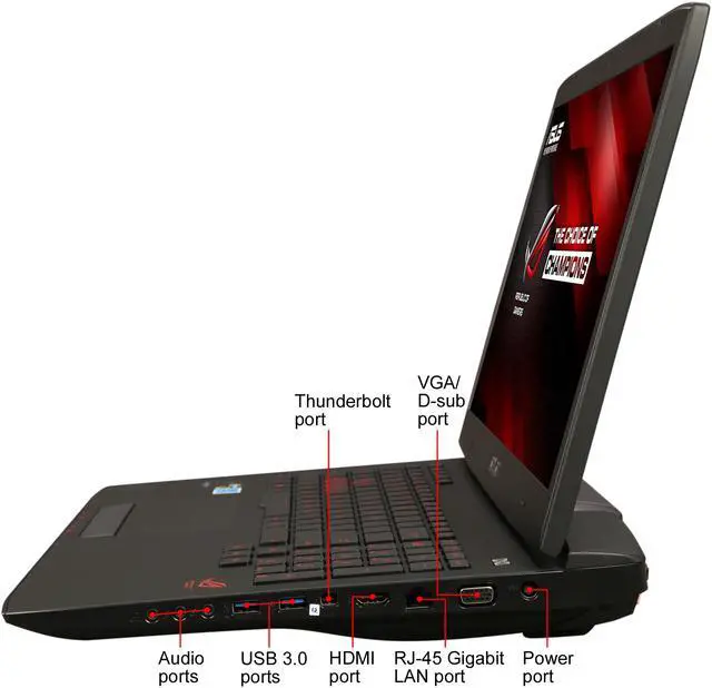 Alt view image 2 of 8 - ASUS ROG - 17.3" NVIDIA GeForce GTX 980M - Intel Core i7-4720HQ  - 16GB Memory - 128 GB SSD - Windows 10 Home 64-Bit - Gaming Laptops - IPS (G751JY-WH71(WX) )