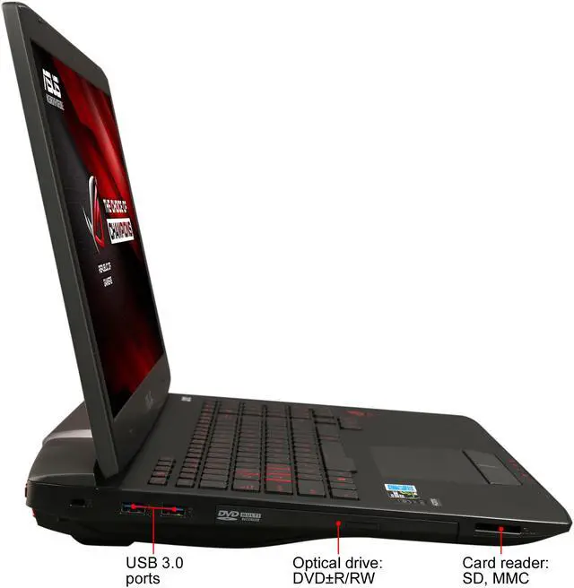 Alt view image 4 of 8 - ASUS ROG - 17.3" NVIDIA GeForce GTX 980M - Intel Core i7-4720HQ  - 16GB Memory - 128 GB SSD - Windows 10 Home 64-Bit - Gaming Laptops - IPS (G751JY-WH71(WX) )