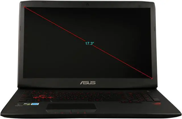 Alt view image 5 of 8 - ASUS ROG - 17.3" NVIDIA GeForce GTX 980M - Intel Core i7-4720HQ  - 16GB Memory - 128 GB SSD - Windows 10 Home 64-Bit - Gaming Laptops - IPS (G751JY-WH71(WX) )