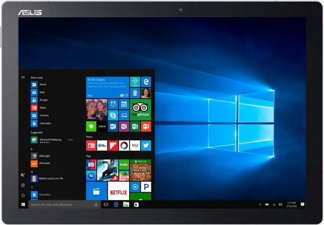 Alt view image 7 of 10 - ASUS Transformer Pro T304UA-DS71T, 2-in-1 Touchscreen 12.6" Laptop, Intel Core i7 2.7 GHz (up to 3.5 GHz), 256 GB SSD, 8 GB RAM, USB Type-C, Pen and Illuminated Keyboard Included