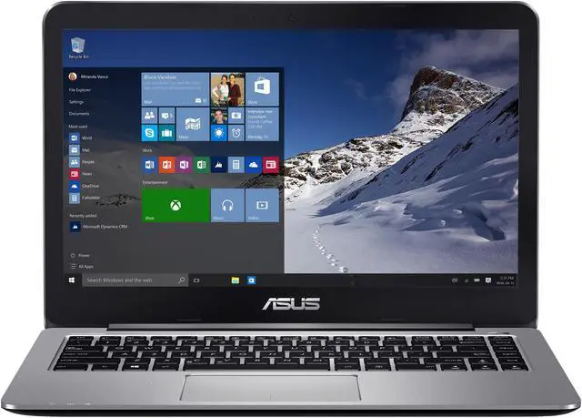 Alt view image 2 of 14 - ASUS VivoBook E403NA-US21 14" FHD Laptop, Intel Quad Core N4200 2M Cache, up to 2.5 GHz Processor, 128 GB eMMC Flash Storage, 4 GB DDR3 RAM, Windows 10 Signature Edition, Fingerprint Reader