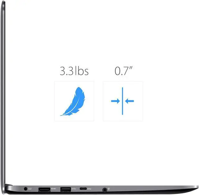 Alt view image 11 of 14 - ASUS VivoBook E403NA-US21 14" FHD Laptop, Intel Quad Core N4200 2M Cache, up to 2.5 GHz Processor, 128 GB eMMC Flash Storage, 4 GB DDR3 RAM, Windows 10 Signature Edition, Fingerprint Reader